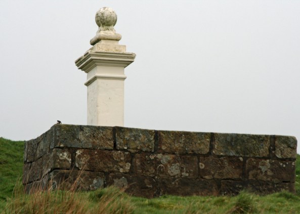 A close up of the grave of John Brown, the Scottish Martyr shot down in fron of his family in the late 1600s.