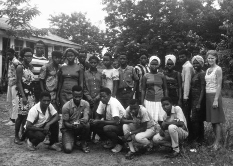 This was the Eleventh Grade class at Gboveh High School in Gbarnga in 1967. Amani Page is second from left on the bottom row. 