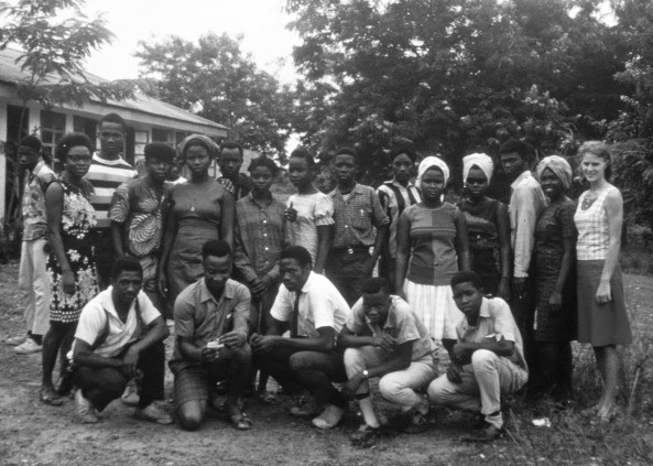 This was the Eleventh Grade class at Gboveh High School in Gbarnga in 1967. Amani Page is second from left on the bottom row. 