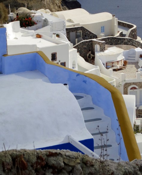 This set of stairs on Santorini added a touch of color.