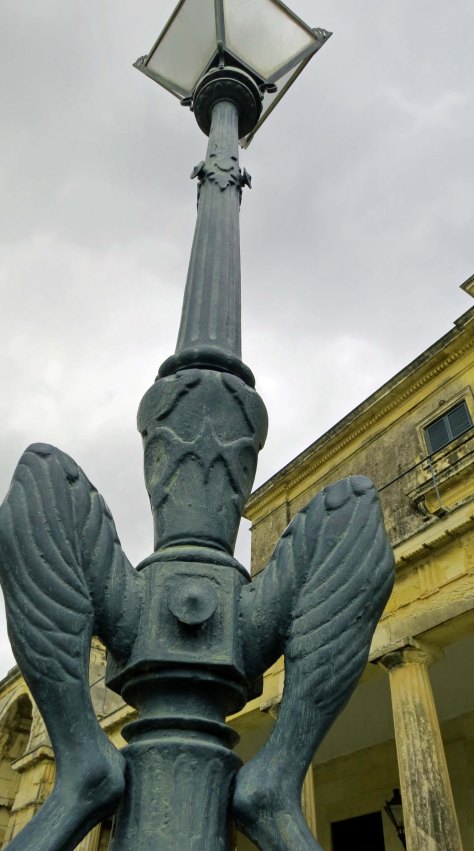 Lamp posts don't get much strange than the one we found outside of Corfu's Asian Museum located in an old British mansion.