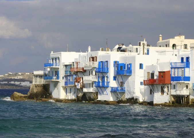 The area known as Little Venice is one of many charming sites on Mykonos.
