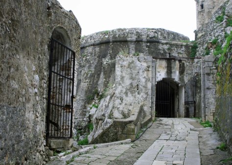 This photo and the next, both by Peggy, also capture the ancient feel of the Old Fortress on Corfu.