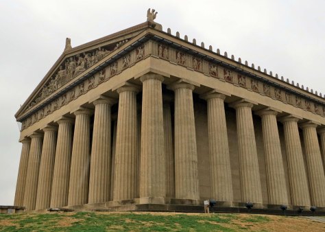 A full-scale replica of the Parthenon as it would have looked like originally can be found in Nashville, Tennessee. We stopped by to check it out after our Mediterranean tour while visiting with our daughter and her family.