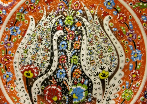 This plate was another example of the rich colors found in the shops of Kusadasi.