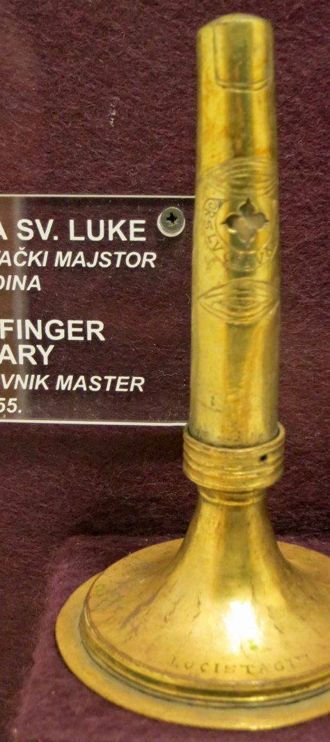 I came across St. Luke's finger in the small museum found in the Franciscan Monastery in Dubrovnik. The finger is encased in the gold reliquary. I know people take these items seriously but I can only find them strange.