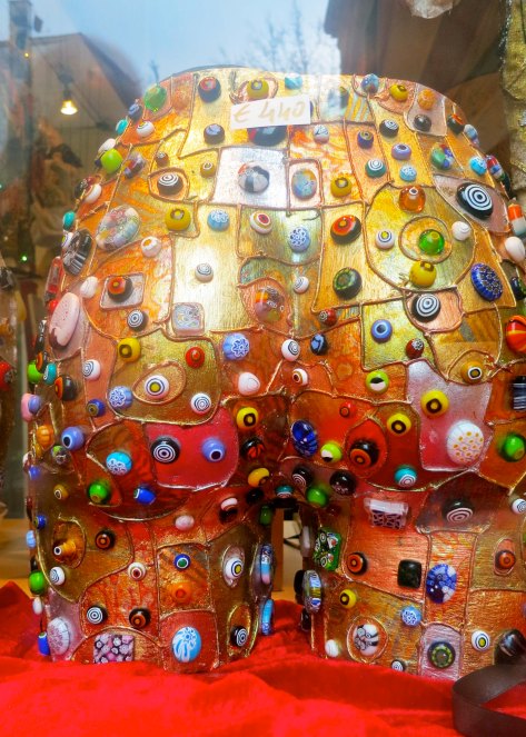 This sculpture challenged my imagination like the shoes above. I don't think a bejeweled butt would compliment Peggy and my native art collection.