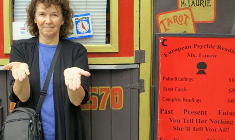 Peggy, in another life, may have been a palm reader. 