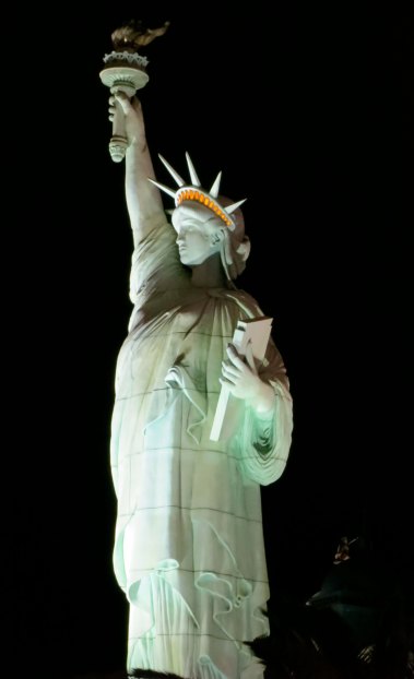 New York, New York on the Las Vegas Strip,also features an imposing Statue of Liberty.