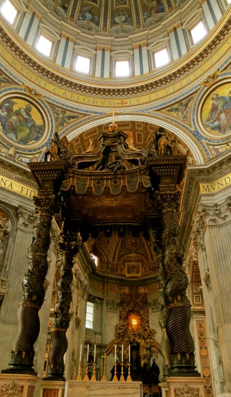 Bernini's bronze canopy in St. Peter's Basilica