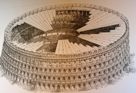 This illustration shows what the Colosseum would have looked like with it's awning.