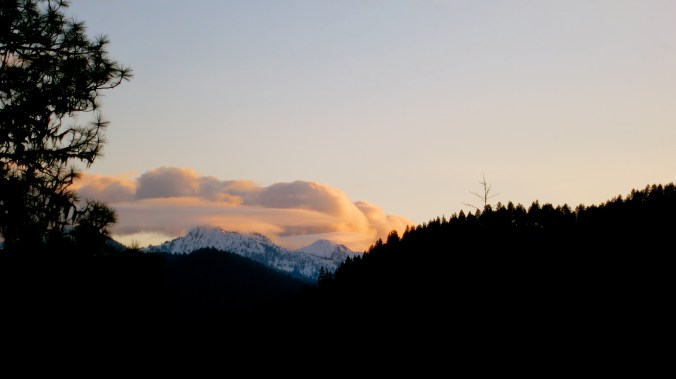 Interesting clouds over Red Buttes