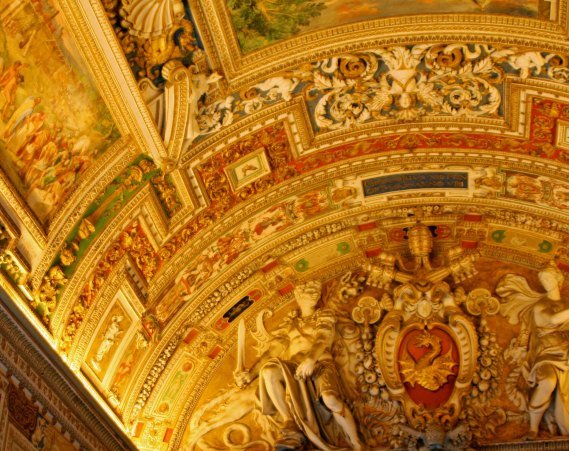 Ceiling of Map Room in Vatican Museum