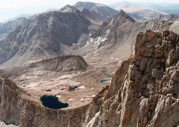 The perspective from the top of the 14,505 foot (4,421 meters) Mt. Whitney, the highest peak in the contiguous United States. Over the years I have taken many people to the top of this magnificent mountain including my son, Tony, and my nephew Jay, who was 16 at the time.