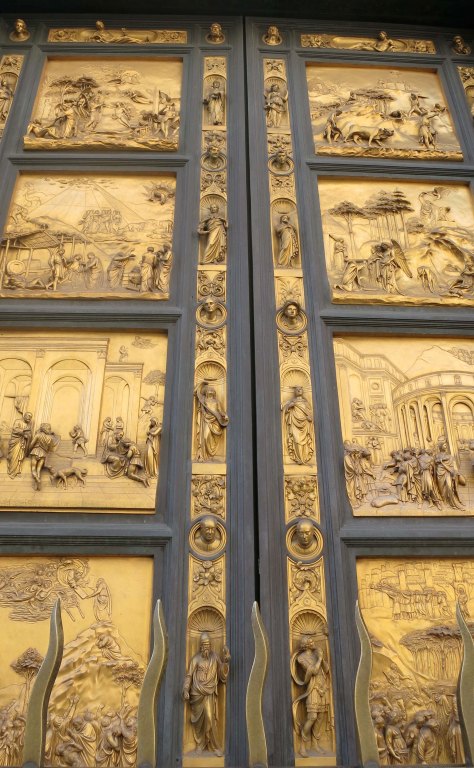 Ghiberti's Baptistery doors in Florence Italy
