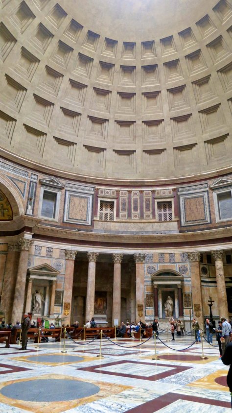 This is a view of the Pantheon's interior.
