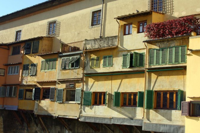A close up of the Pont Vecchio in Florence. (Photo by Peggy Mekemson)