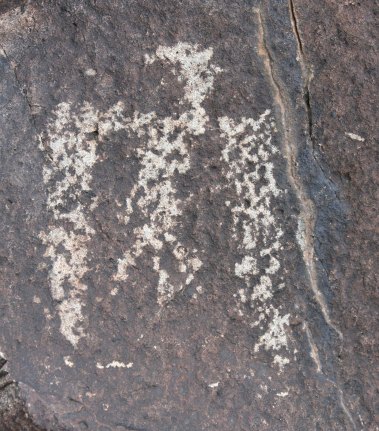 Another version of a Thunderbird found at Three Rivers Petroglyph site.
