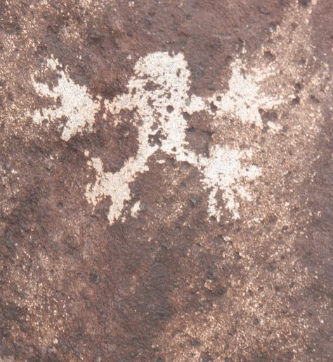 Frog petroglyph at Three Rivers Petroglyph site.