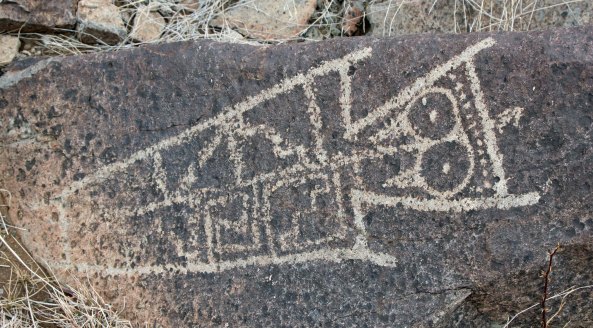 Petroglyph from Three Rivers Petroglyph site in southern New Mexico.