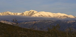 Evening clouds over the Sacramento Mountains of New Mexico.