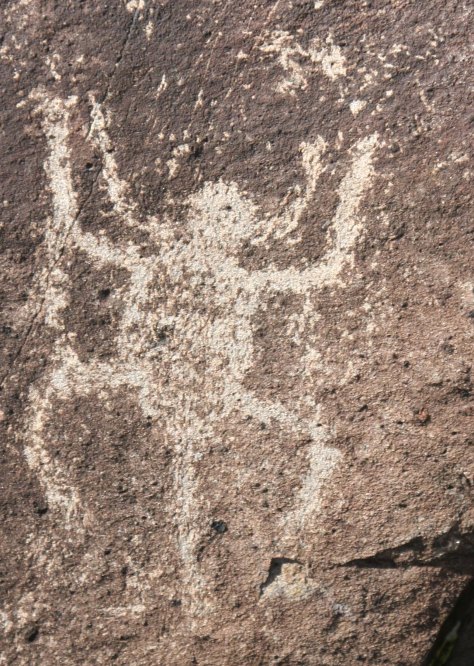 Scorpion petroglyph at Three Rivers Petroglyph site.