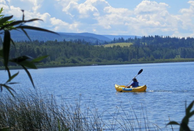 Peggy decided to go kayaking on beautiful Dragon Lake near Quesnel BC for her birthday.
