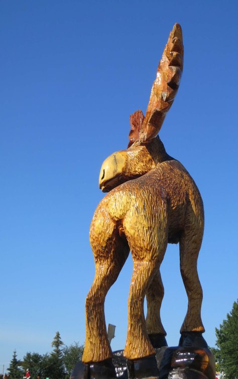 It seems appropriate to end this blog on Chetwynd, BC chainsaw wood carving with a moose.