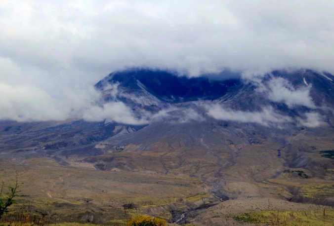 Mt. St. Helens in August, 2013. Peggy and I were looking down into the crater from the Johnston Ridge Observatory.