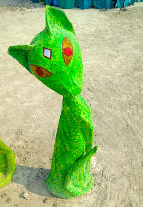 Cats created by Kathy D'Onofrio at Burning Man 2013
