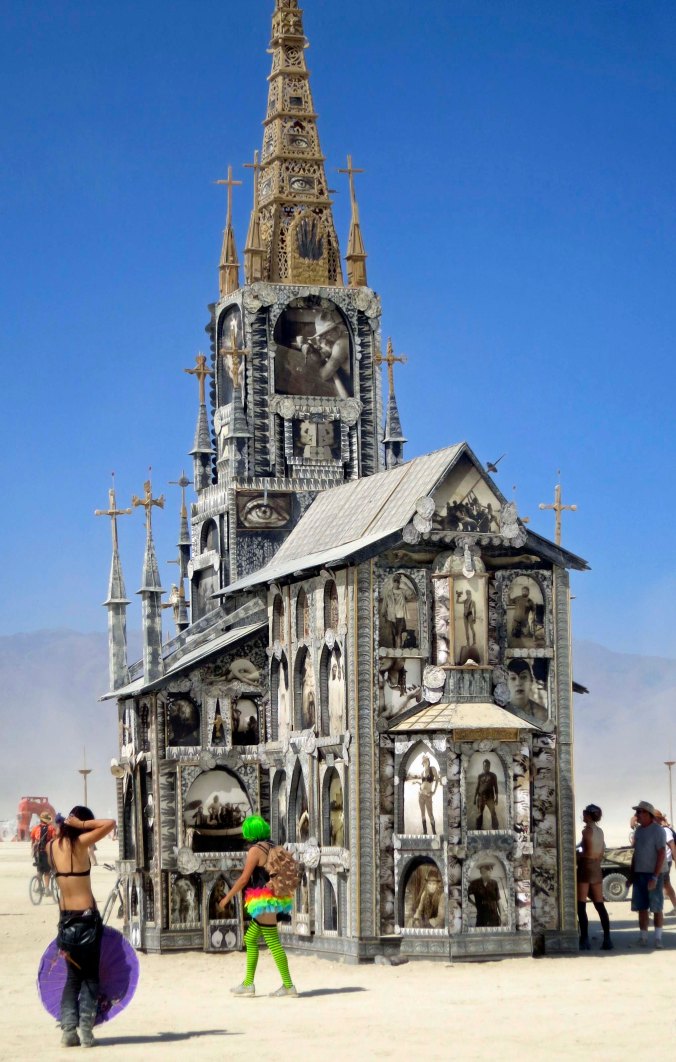 Mike Photo Chapel from the rear. Larry Harvey is on the bottom right.