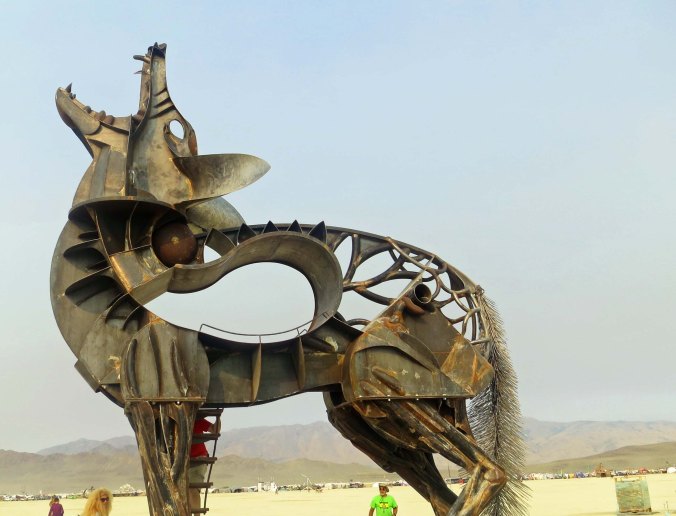 This seven ton coyote was also a major attraction at Burning Man 2013. More later...