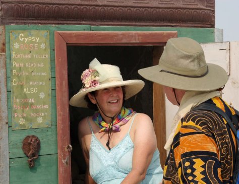 At the camp of Gypsy Rose, Burning Man 2013