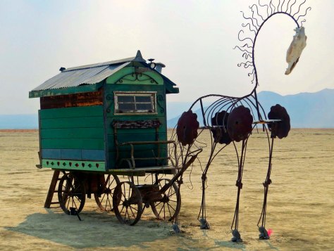The camp of Gypsy Rose on far Playa at Burning Man.