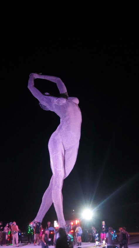 Truth Is Beauty at night during Burning Man 2013.