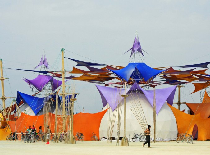 Sacred Spaces Camp at Burning Man 2013.