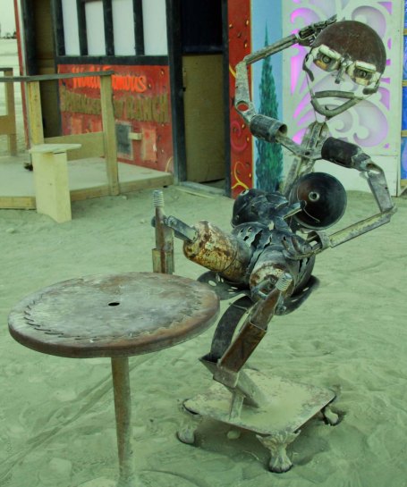Metal man at Burning Man.