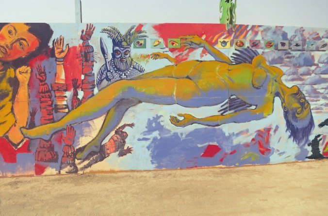 Mural at Burning Man 2013.