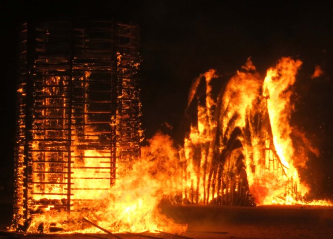 New York City's regional art burns at Burning Man 2013.