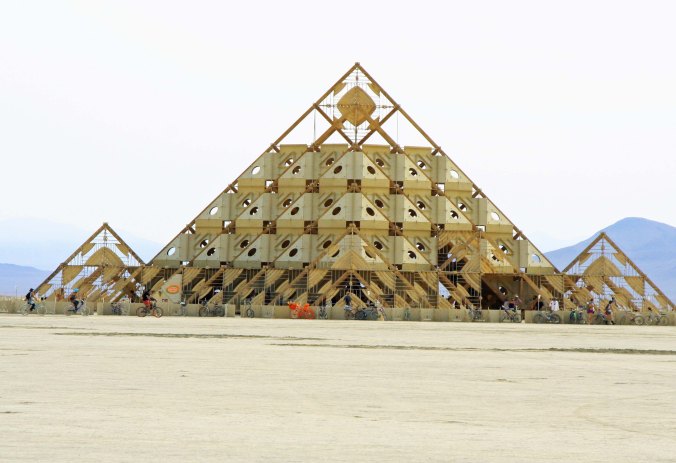 The Temple of Whollyness at Burning Man 2013.