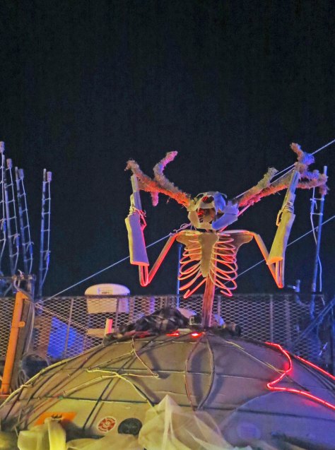 As I did this strange horned creature at Burning Man 2013.