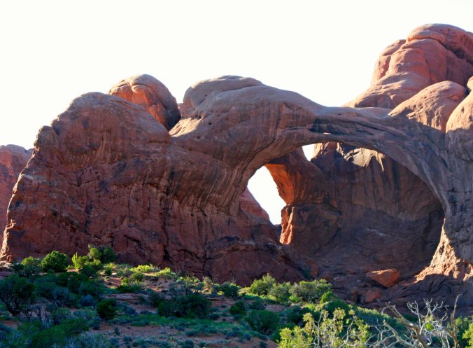 Photo of joining arches at Arches National Park. Photo by Curtis Mekemson.