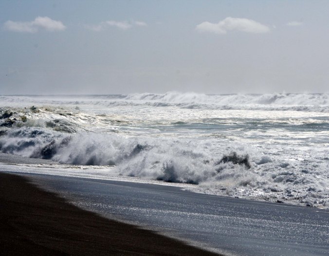 Waves pound the beach at South Beach, Pt. Reyes National Seashore. Photo by Curtis Mekemson.