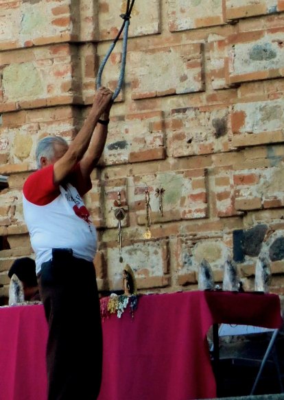 Bell ringer at Our Lady of Guadalupe Church in Puerto Vallarta Mexico. Photo by Curtis Mekemson.