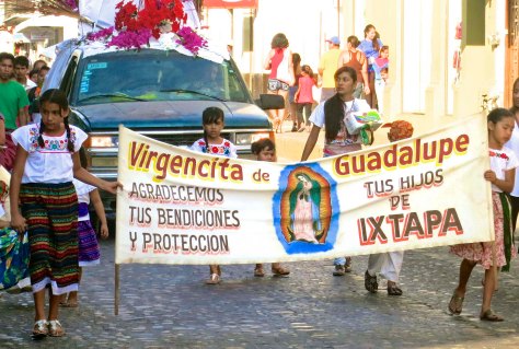 Parade to honor Our Lady of Guadalupe in Puerto Vallarta, Mexico. Photo by Curtis Mekemson.