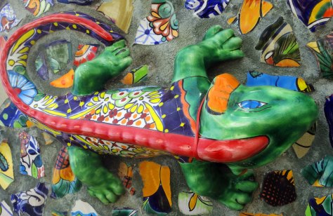 Puerto Vallarta mural featuring iguana. Photo by Curtis Mekemson.