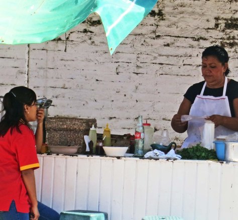 Street vendor selling food in Puerto Vallarta. Photo by Curtis Mekemson.
