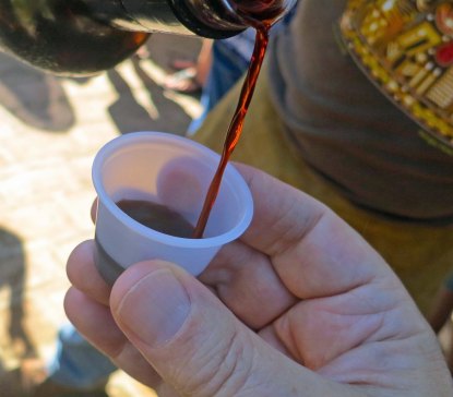 Sampling tequila on the road to San Sebastian, Mexico. Photo by Curtis Mekemson.