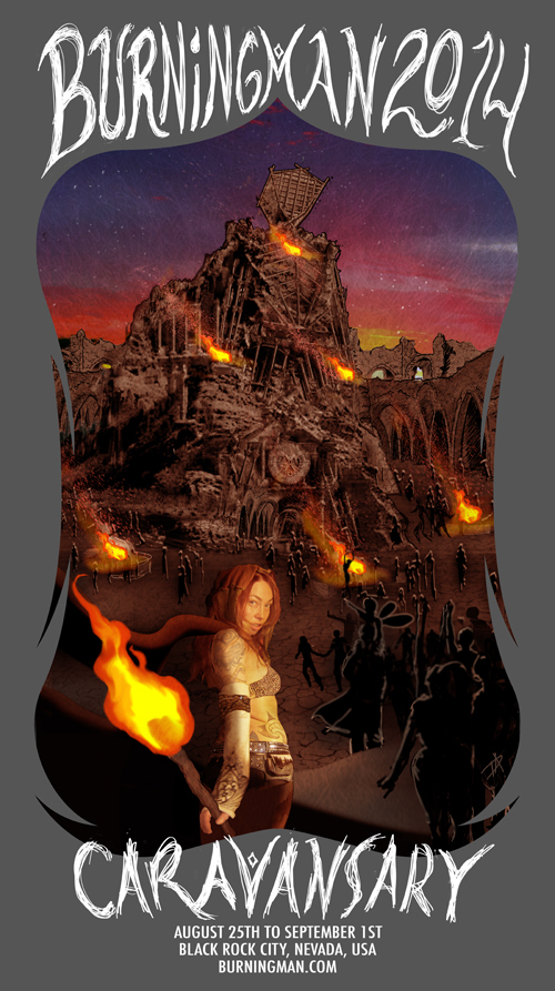 This is Burning Man's official 'logo' for 2014… an invitation to adventure.