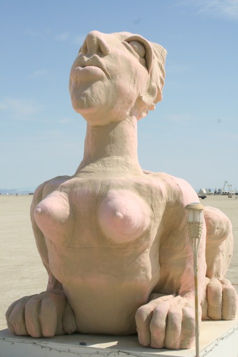 Sphinx sculpture at Burning Man.